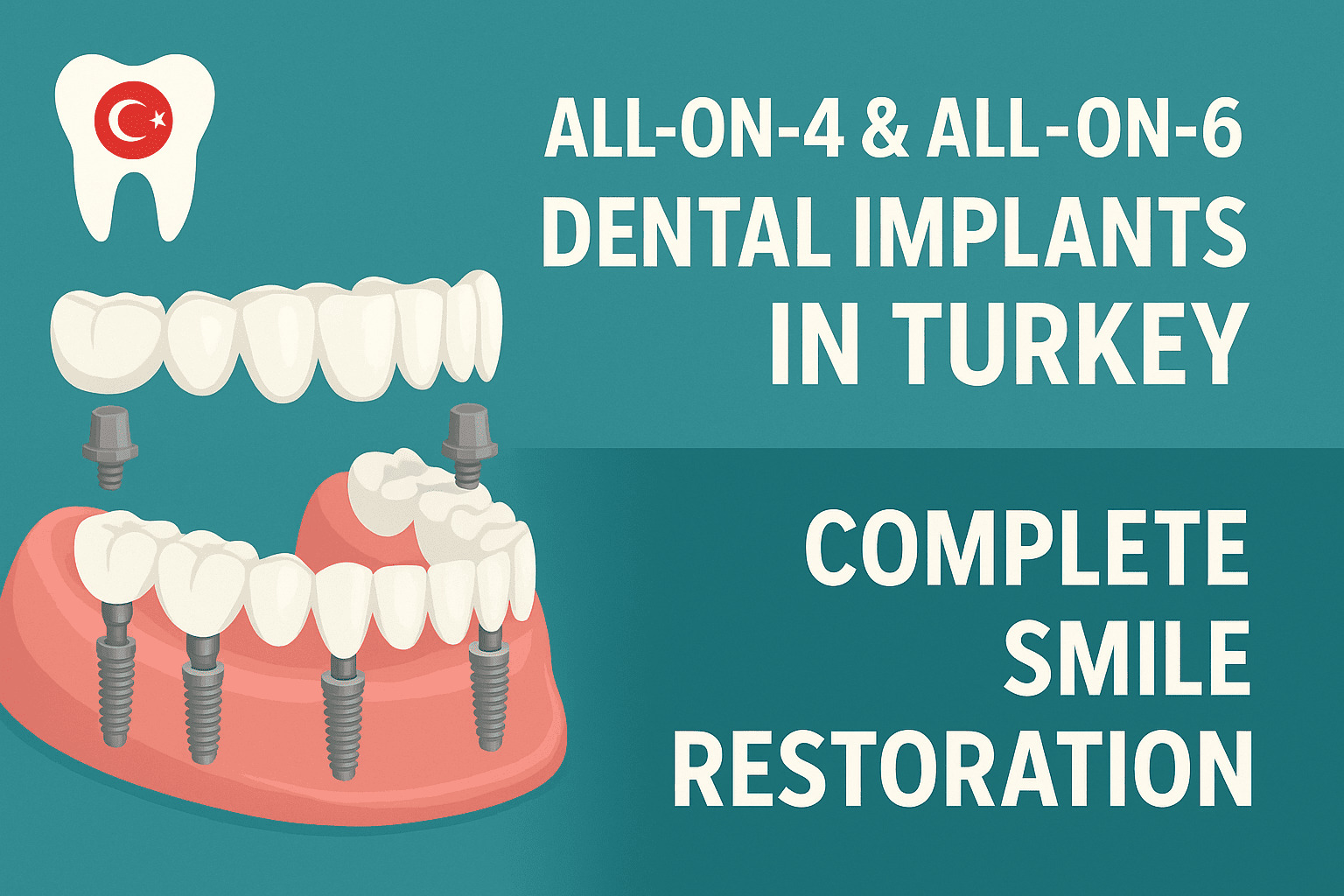 All-on-4 und All-on-6 Zahnimplantate in der Türkei: Ihre umfassende Lösung für ein neues Lächeln